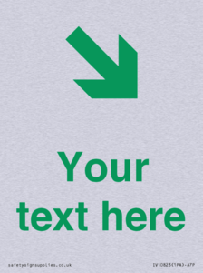 Custom Safe Condition inverse: Green Down right arrow